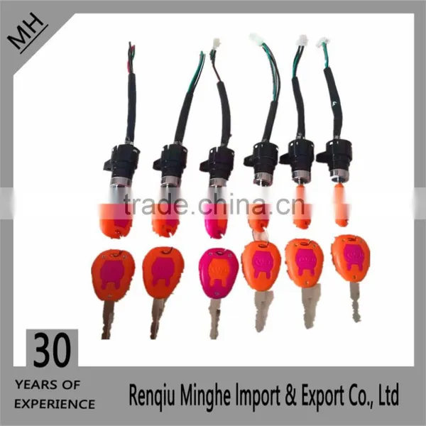 Ignition Key Switch Electric Scooters Bicycle 4 Wires Made in China photo-2