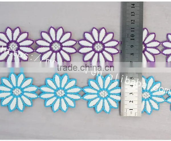 New Arrival 5cm Width Polyester Embroidery Lace Flower for Dress photo-6
