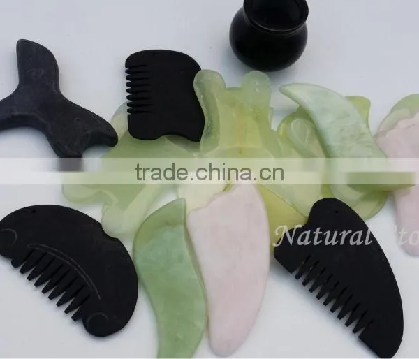 Genuine Rose Quartz Stone Gua Sha Board Gua Sha Tool photo-2
