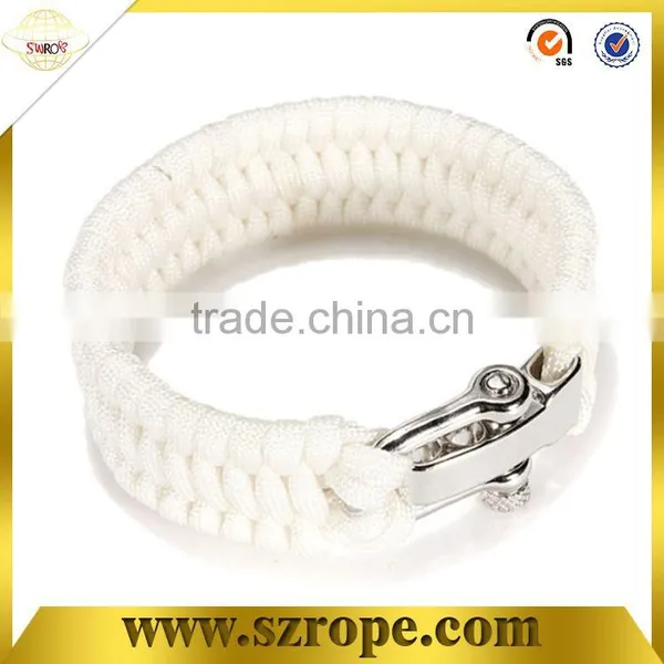 2017 Wholesale Fashion Handmade Rope Charm Survival Bracelet With Whistle Buckle and Compass photo-3