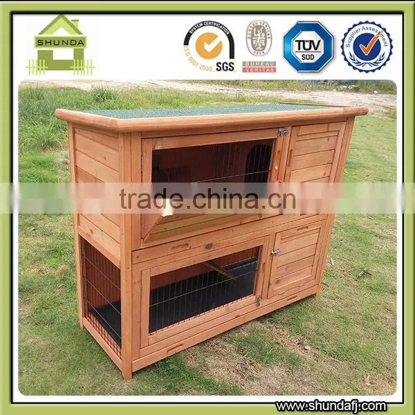 SDR020 Commercial Luxury Rabbit Cage Wooden Rabbit Cage With Hay Rack photo-2