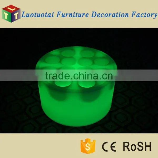 Li Battery Operated PE Plastic RGB 16 Color Changing LED Light Wine Tray photo-3