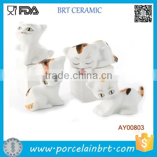 Lovely Small Cearmic Cat Figurine photo-2