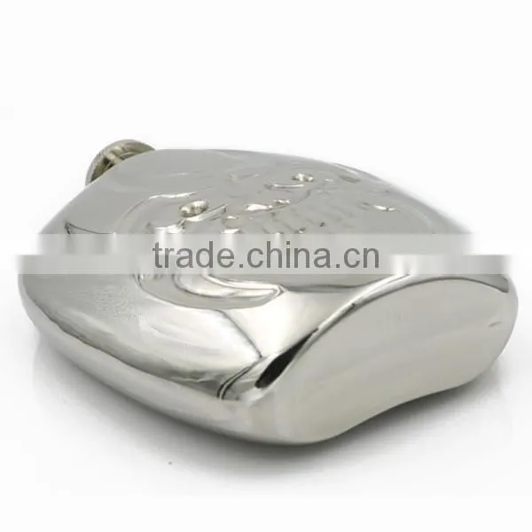 Stainless Steel Hip Flasks Laser Welding Mirror Demon Wine Bottle 6 oz photo-3