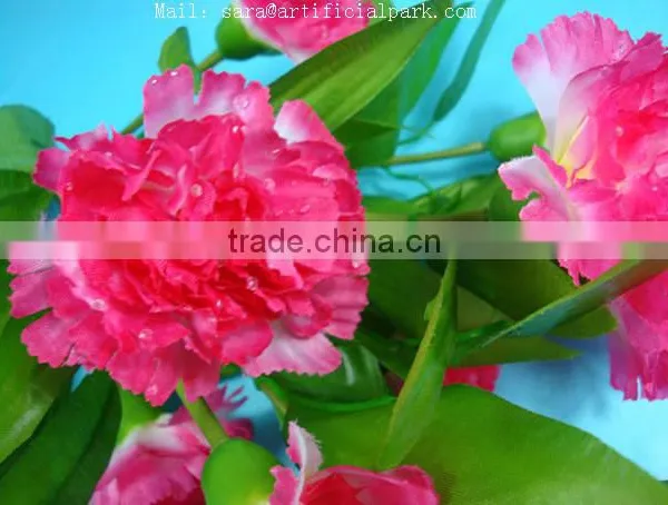 Artificial Carnations Flowers Plastic photo-6