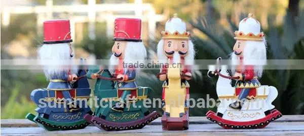 Resin Nutcracker Soldier Toy Christmas Decoration Rocking Horse photo-5