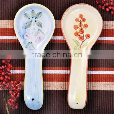 Wholesale Promotional Ceramic Fashionable Spoon Rest With Decal Printing photo-2