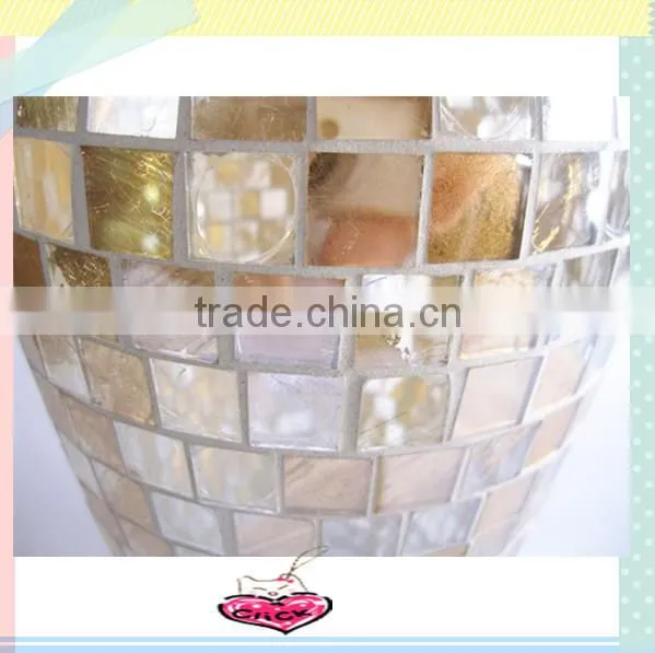 Table Centerpiece Handmade Golden Stemmed Antique Art Deco Glass Vases photo-3