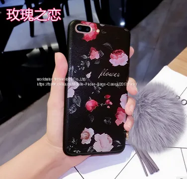 Soft Tpu Cell Phone Cover Case Silicone Mobile Phone Cases for IPhone7/7Plus/6/6s/6plus/6splus Fluffy Ball Housing Shell photo-4