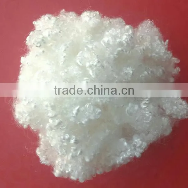Hollow Conjugated Polyester Fiber 15D*51mm Siliconized Pattern Raw White for Filling photo-2