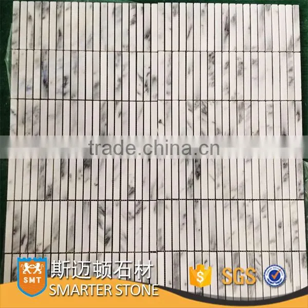 Yellow Fantasy Chinese Marble Square Mosaic 48x48 mm on Mesh photo-3