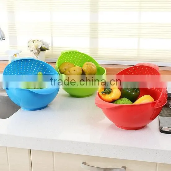 Wholesale Basket Strainer Plastic Collapsible Fruit Vegetable Colander photo-4