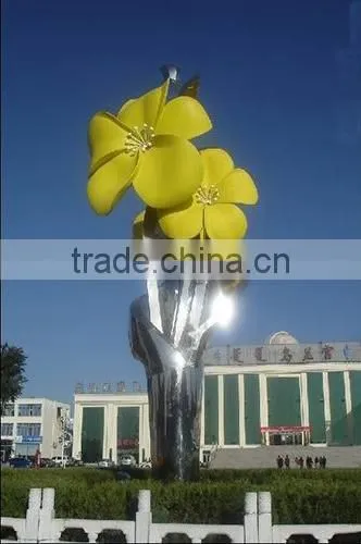 Stainless Steel Sculpture Art Mirror Finishing Wall Leaf Decoration photo-3