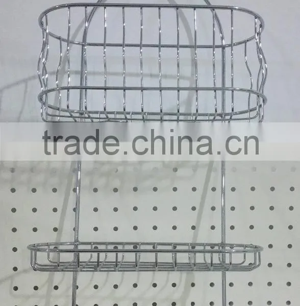2 Tier Matel Wire Rectangular Hanging Storage Wire Basket/shower Caddy photo-4