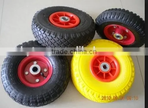 Flat Free Wheel pu Wheel 3.00-4 Solid Wheel photo-2