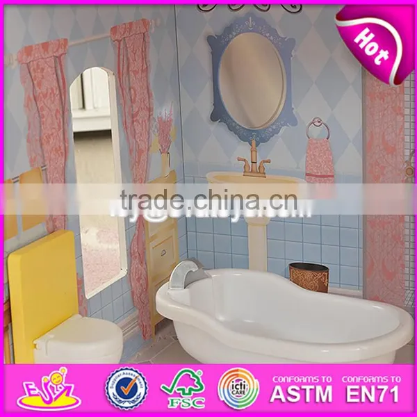 Новый дизайн красивой деревянной детской домика - принцессы W06A218 photo-2