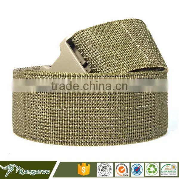 Brown Tactical Belt With Buckle Metal Military photo-3