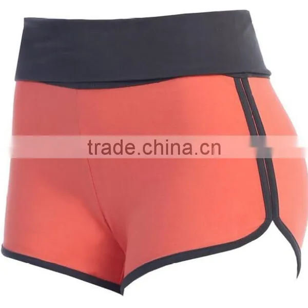 Cheap Sportswear Women and Juniors Athletic Jogging Tight Exercising Sexy Hot Yoga Running Shorts With Track Curves Trimming photo-3