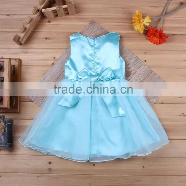 2015 new children dress princess western dance costumes with bowknot beautiful party dress