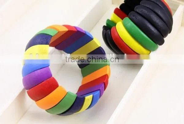 Hiphop Wooden Reggae Rasta Bracelets Necklace Jewelry Coco Wood Bead Bracelet Necklace Jewelry photo-3