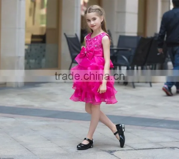 Hot Sale Net Fabric Ball Grown Dress for Baby Girl Summer Dress for Girl Ruffle Skirt Sleeveless photo-5