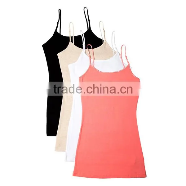 OEM Service Custom Fashion Slim Fit Sexy Women White Tight Gym Plain Tank Top photo-3
