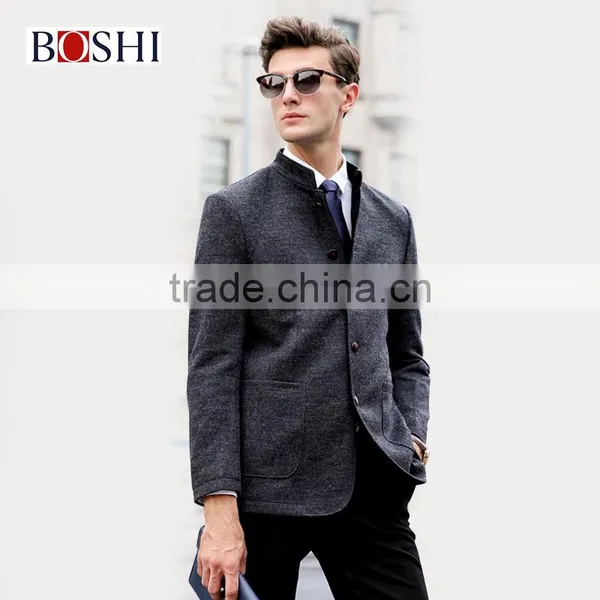 Latest Men Collar Designs Of Stand-away Collar Casual Jacket photo-3
