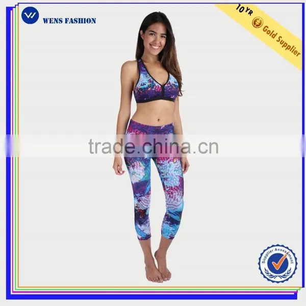 Sexy Capri Tights Cheap Colorful Leggings Women Flowery Leggings photo-2