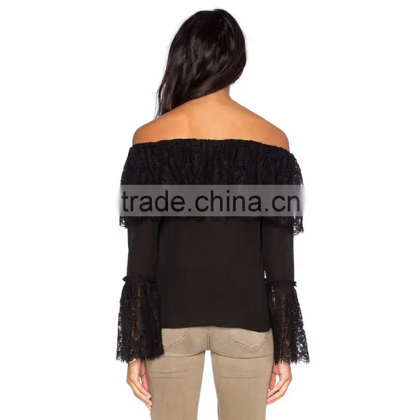 Beautiful Long Sleeves Lace Blouse Modal photo-3