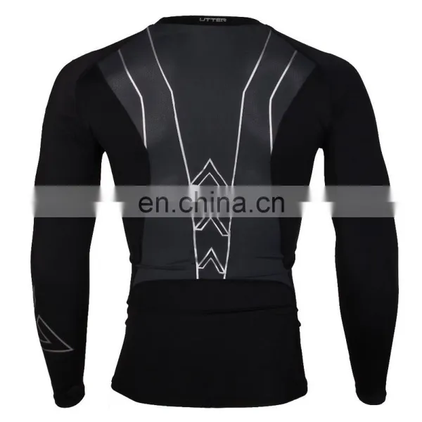 Hot -sale China Mens Sports Clothes / Long Sleeve Compression Top / Customed Men's Golds Gym t Shirt photo-4