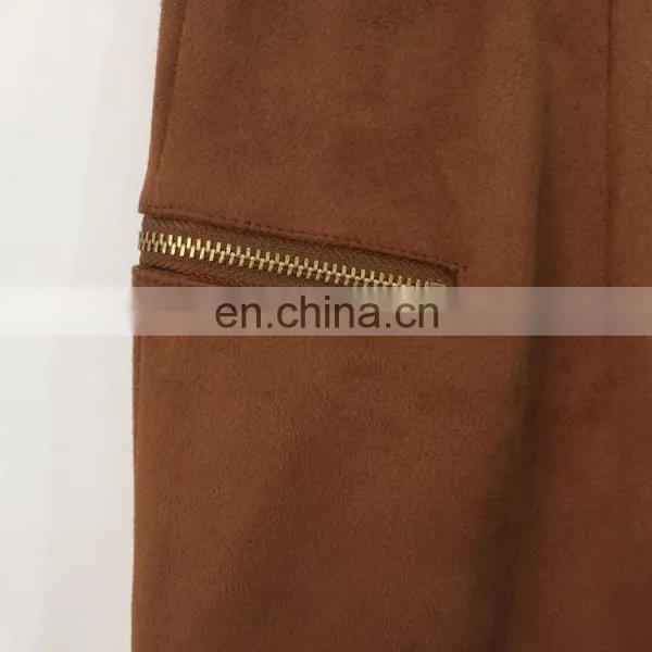 The New Spring and Summer 2017 Composite Faux Suede Zipper Skirts photo-4