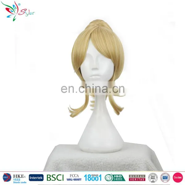 Styler Brand 2016 Cheap Good Quality Curly Golden Short Gumi Cosplay Wigs photo-2