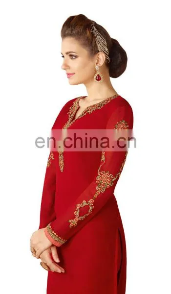 Daily Wear Georgette Salwar Kameez Semi Stitched 2017 photo-3