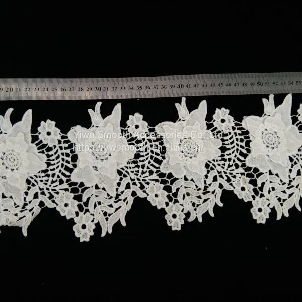 New Fashion White Cotton Sewing Embroidery Machine Lace Trim Fabric photo-5