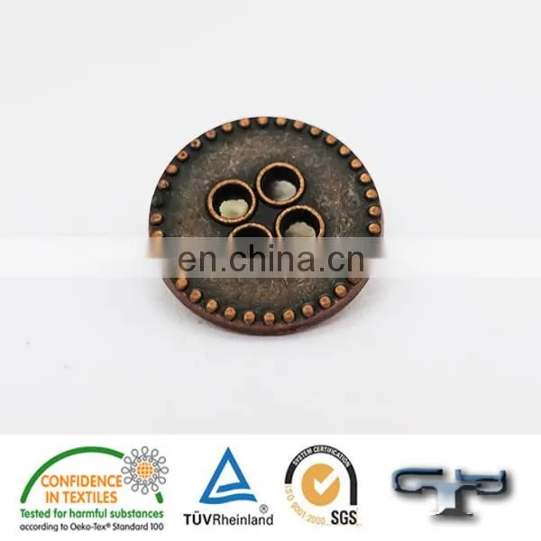 4 Hole Custom Hollowed Out Metal Alloy Sewing Buttons