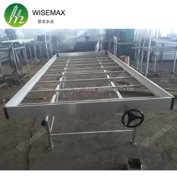 Aluminum Frame With Hot Galvanized Greenhouse Ebb and Flow Rolling Bench photo-5