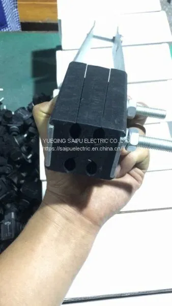 Wire and Cable Plastic Wedge Type Anchor Strain Clamp Tension Clamp Dead End Clamps for 4 Wires photo-3