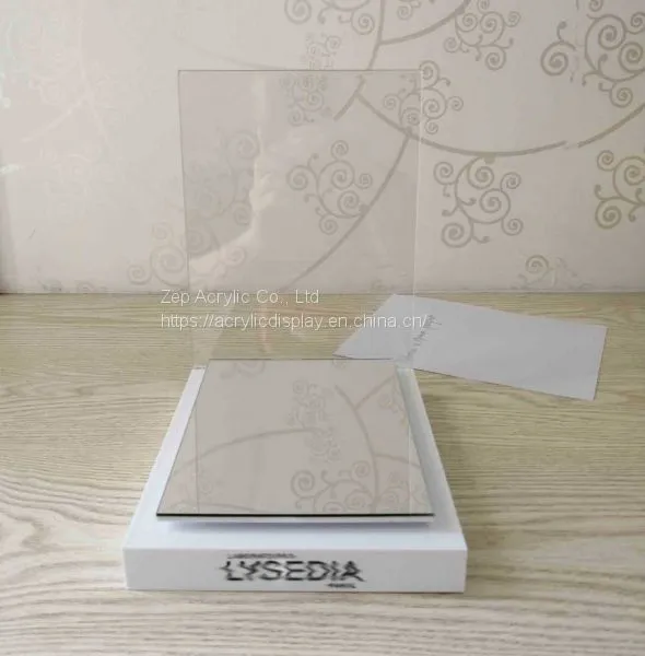 Customized Acrylic Cosmetic Skincare Display Stand With Ad Back photo-3