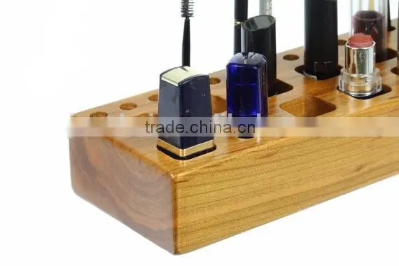 Custom painted handmade solid wooden makeup holder brush holder