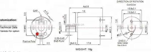 SU-020SA-1665 1.5v 3v 0.3w Radiator Cooling Fan 25 Watt DC Micro Motor for Motorized Toys and N-scale Train Models photo-3
