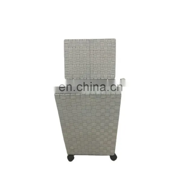 Wholesale Folding Non-woven Fabric Laundry Basket With Wheels