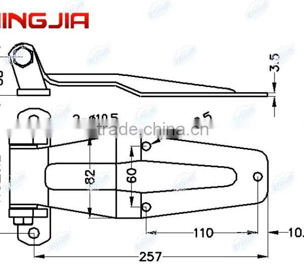 01137S Truck Trailer Stainless Steel Door Hinge photo-2