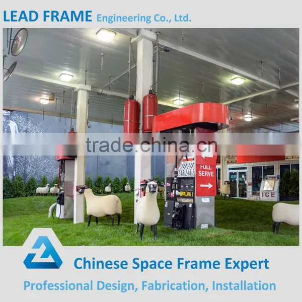 Custom Design Prefabricated Stainless Steel Structure Gas Station Canopy photo-3