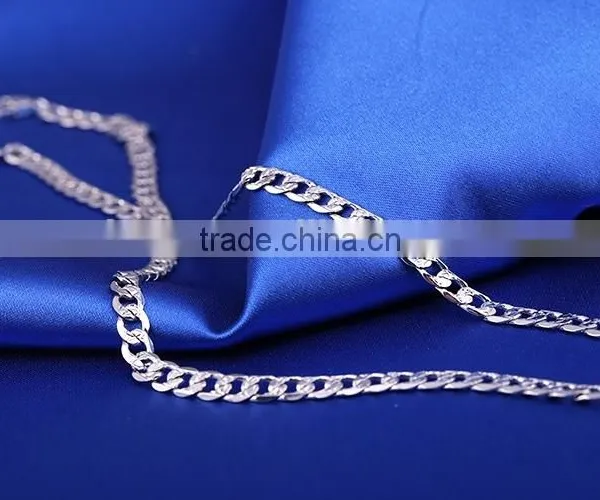 Simple Design Fashion Jewelry Rhodium Plated Cheap Short Chain Necklace photo-4