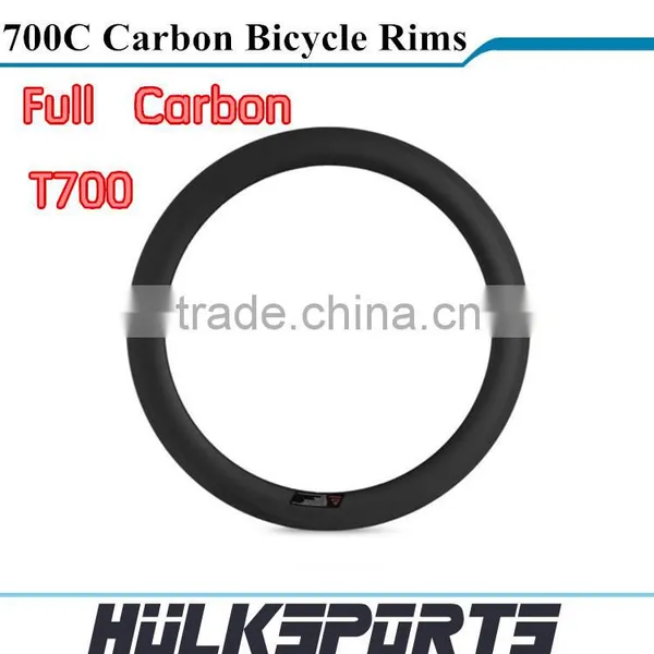 Glossy/matt Carbon Road Bike Rim 60mm 700c Full Carbon Road Bicycle Clincher Rims Toray T700 Carbon Rims for Road Bicycle photo-2