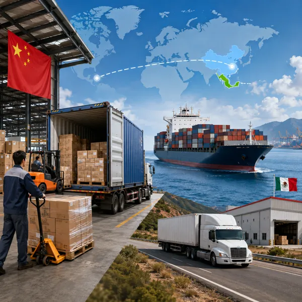 Servicio de flete marítimo de carga menos contenedorizada (LCL) y entrega por camión de China a México