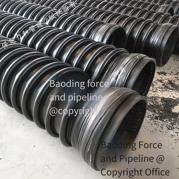 Lihe Pipe Inspection Well Manufacturing - Brand - New Polyethylene Structural Wall Type b Pipe Dn300 With Ring Stiffness of 8kn, Sold at Low Price