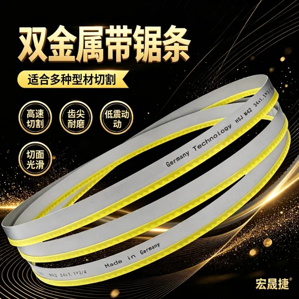 Bimetallic Belt Saw Blade – Hongshengjie 4020×34: Specialized saw blade for high-tensile and wear-resistant profiles