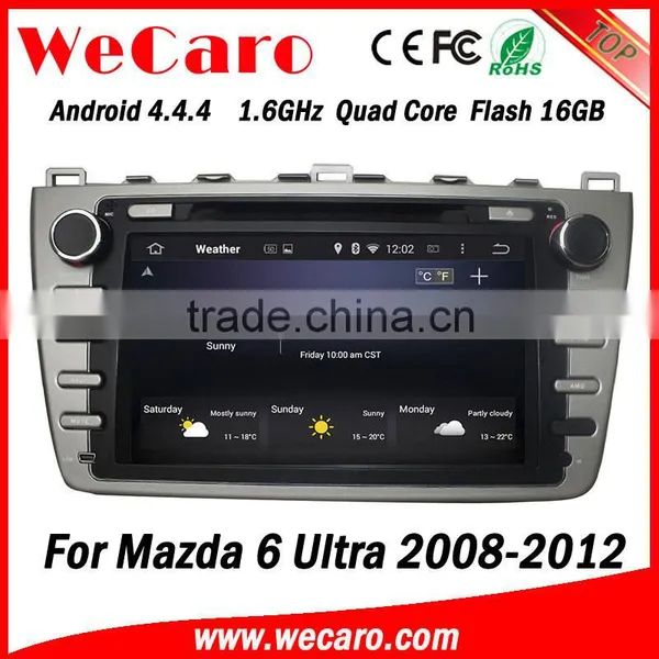 Wecaro in Dash 2 Din Touch Screen Android 4.4.4 Car Dvd Gps Navigation Radio Gps Car Media Player for Mazda 6 2008 -2012 photo-4