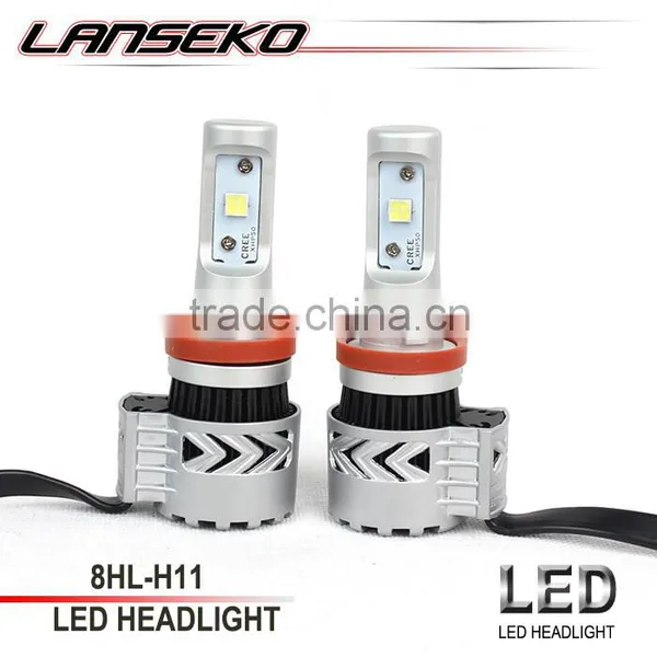Prefessional Auto Parts 6000lm Car Led Headlight Bulb h8 h9 H11 40w Double Heat Dissipation System